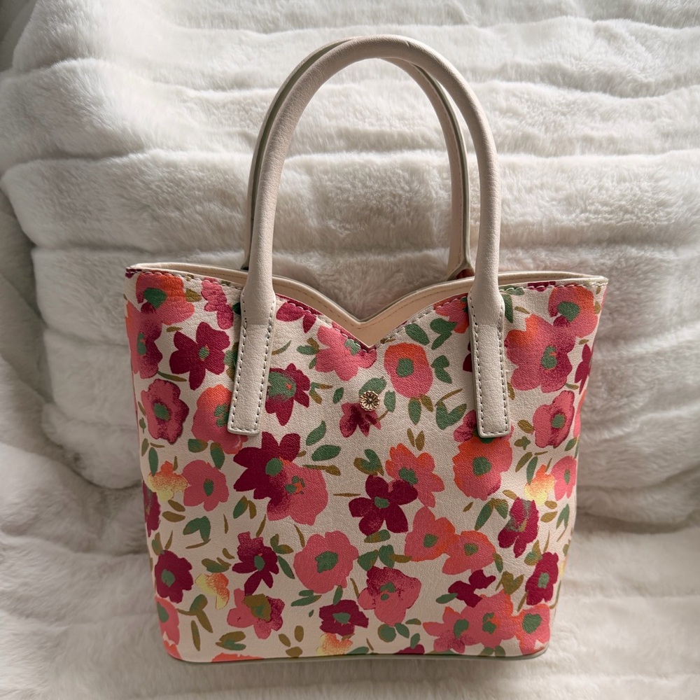 🌺 Floral Pink and Red Women's Bag